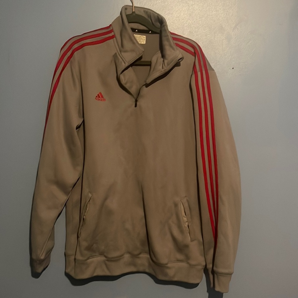 Gently worn gray adidas pullover.